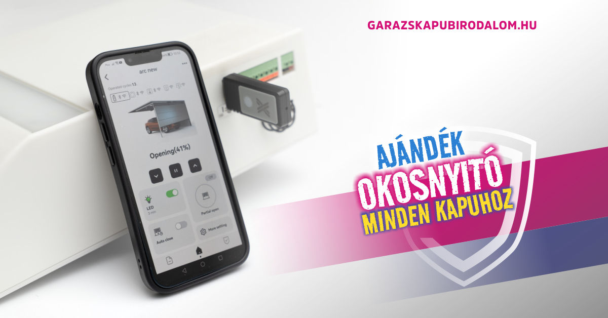 Okosnyitó garázskapu akció